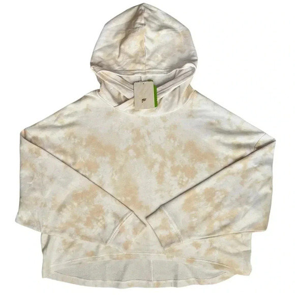 FABLETICS Eco-Conscious Repreve Hoodie Milk Honey Magma Tie-Dye Oversized sz 2X - Picture 2 of 8